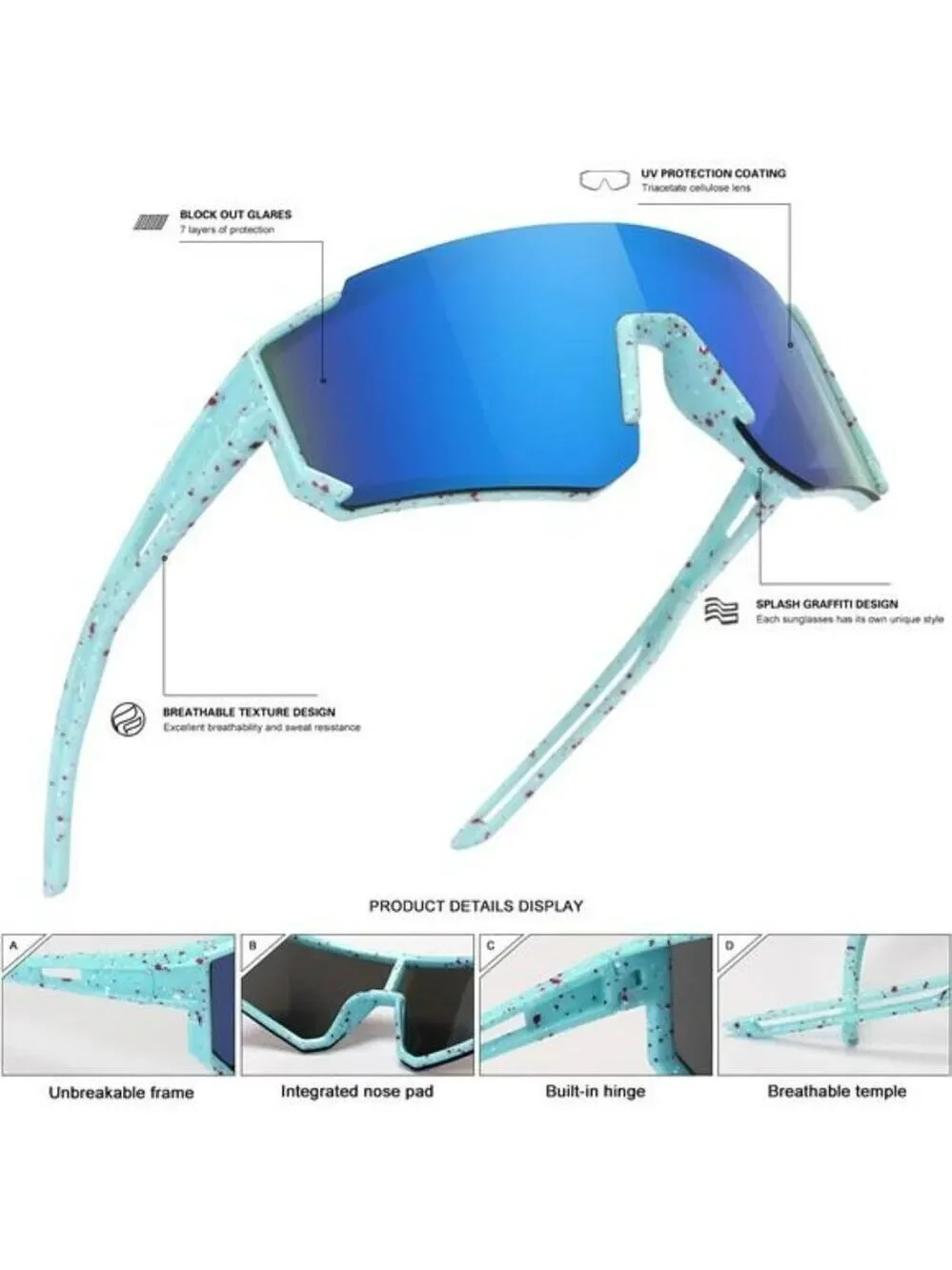 Kids Baseball Sports Sunglasses UV400 Boys Girls Ages 6 12 Lightweight Wrap